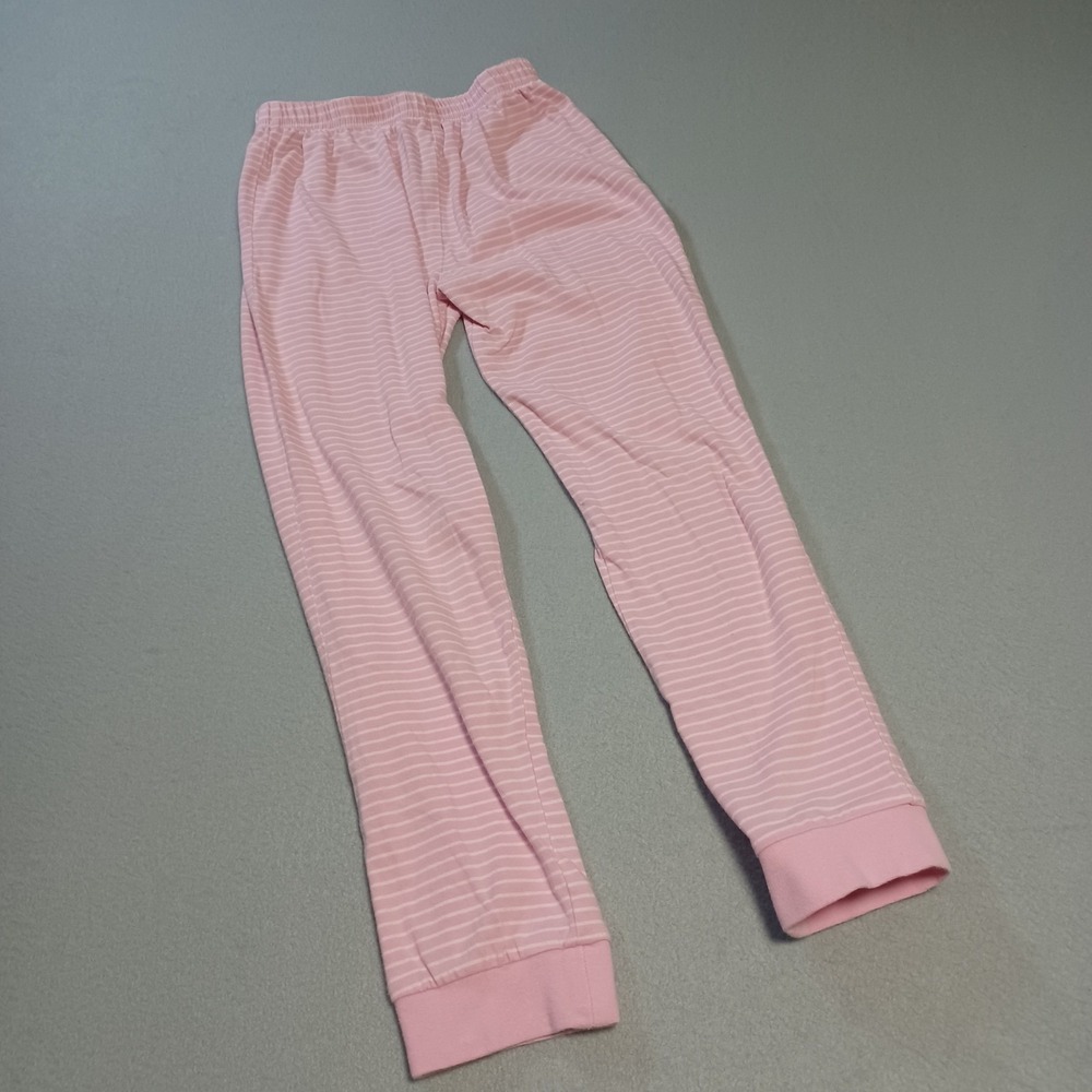 Classic Whimsy‎ Girls Pink White Striped Pajama Pants Size 10 Cotton Snug Fit
